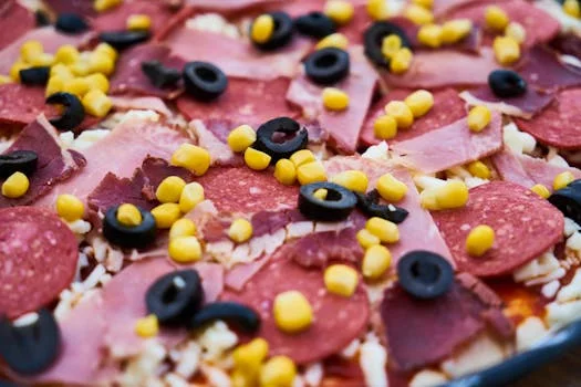 meat lovers pizza loaded with toppings