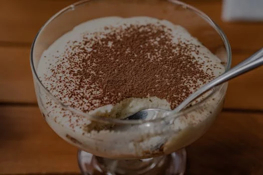 classic tiramisu dessert with coffee