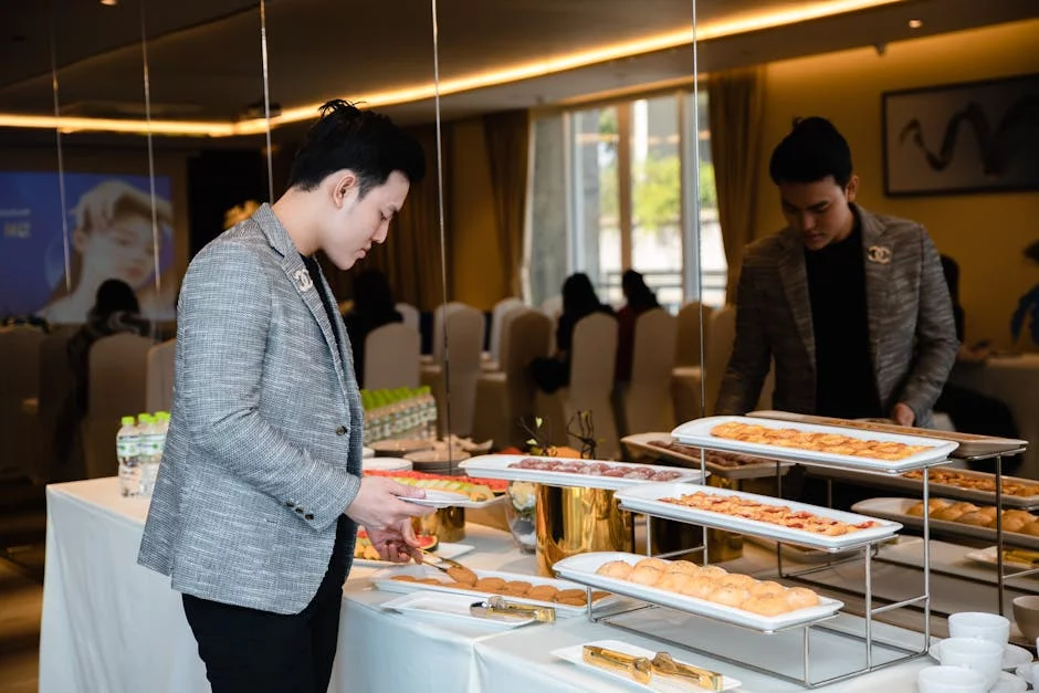 corporate catering setup professional event