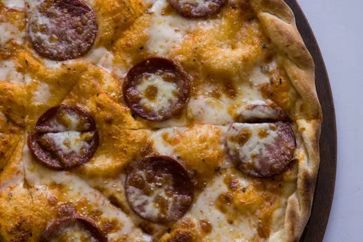 pepperoni pizza with melted cheese